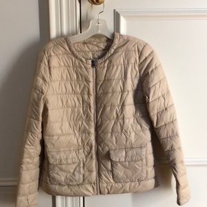 Micro down lightweight puffy puffer jacket Sz M.